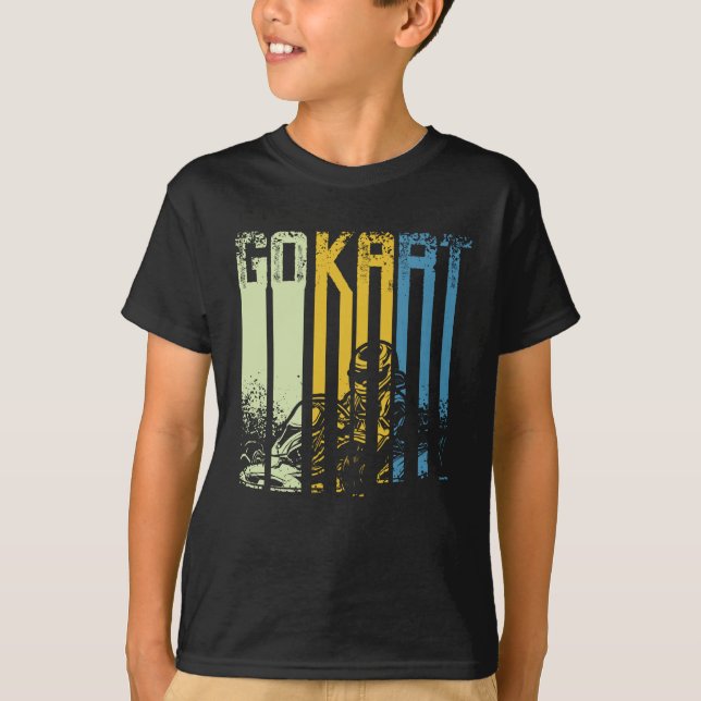 Vintage Go Kart T Shirt (Framsida)