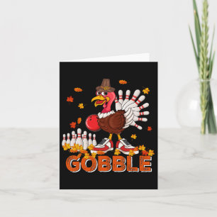 Vintage Gobble Thanksgiving Turkiet Spela Bowling Kort