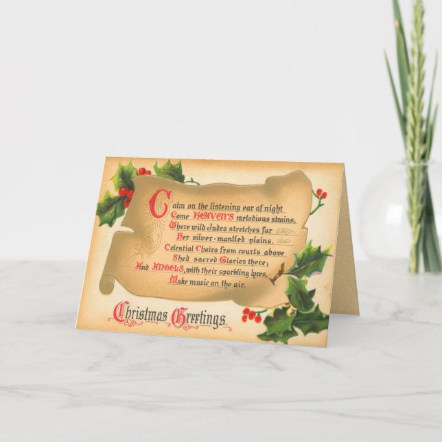 Vintage God Dikt Helgkort (Framsida)