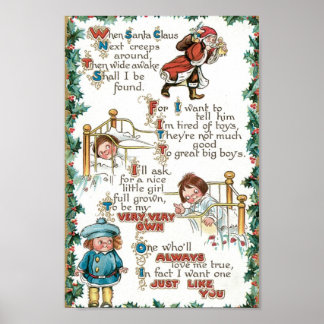Vintage God Dikt Poster