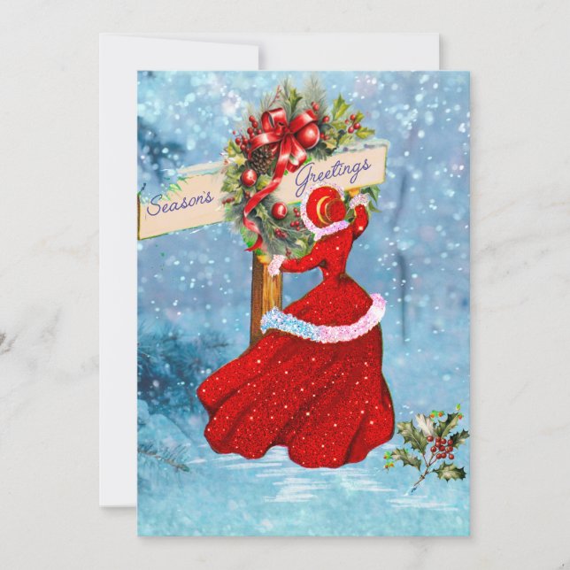 Vintage God frisk glitter helgdag (Framsida)