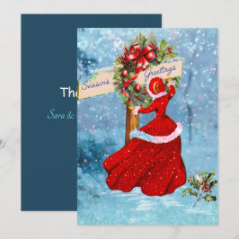 Vintage God glitter Tack Kort