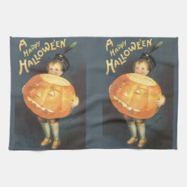 Vintage God Halloween av Ellen Clapsaddle Kökshandduk
