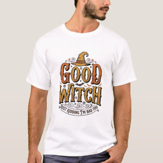 Vintage God Häxa Halloween Typografi Design_1 T Shirt
