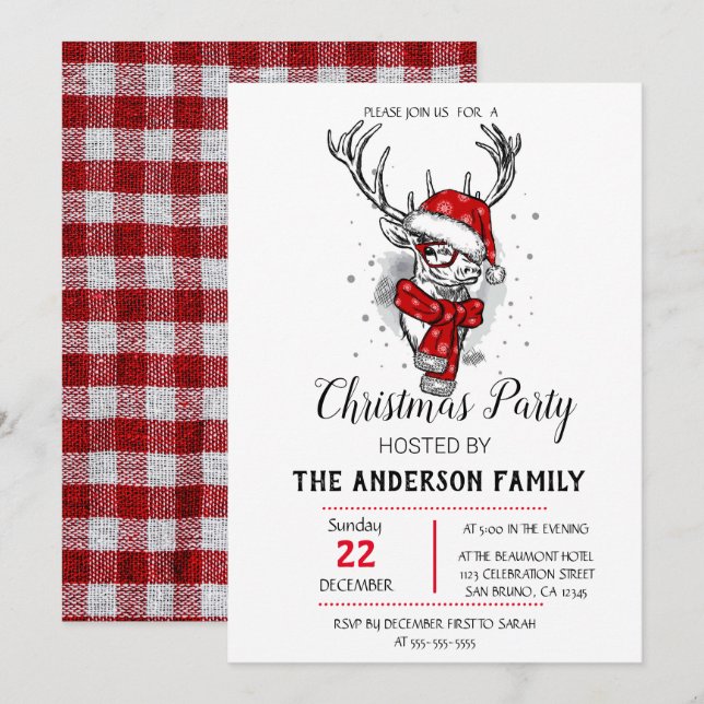 Vintage God Helgdag Inbjudningar (Fram/baksida)