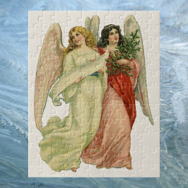 Vintage God Jul, Antique Victorian Angel Die Clie Pussel