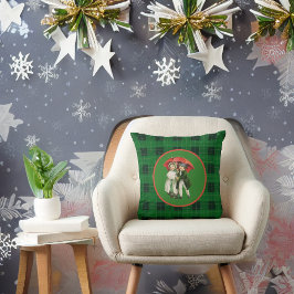 Vintage God Jul Barn på Grönt Play Kudde