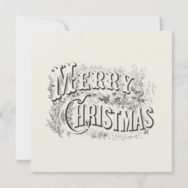 VINTAGE "GOD JUL" CHRISTMAS GREETING CARD (Framsida)