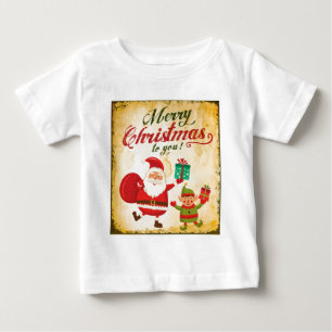 Vintage God jul Daning Santa och Elf T-shirt
