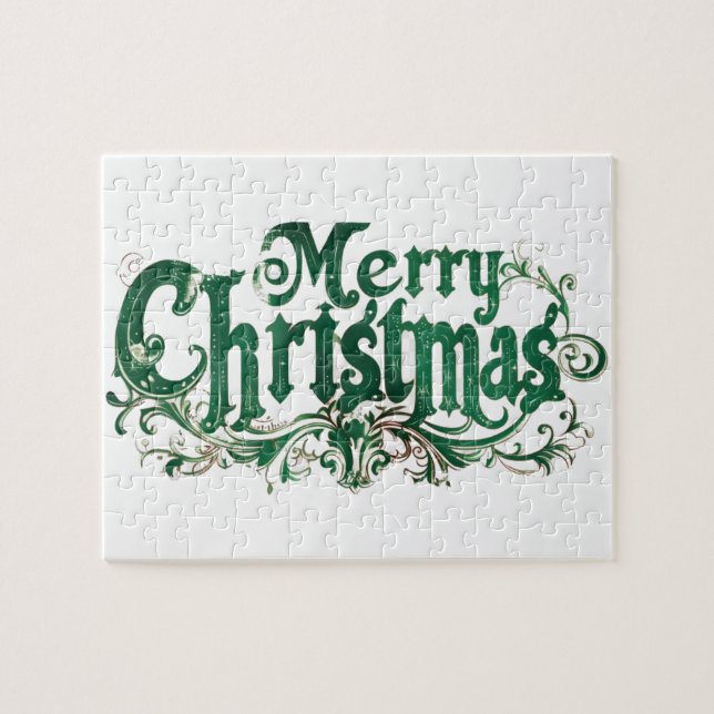 Vintage God jul design2 Pussel (Horisontell)