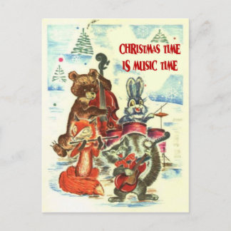 Vintage God Jul, Djurmusikgrupp Helg Vykort
