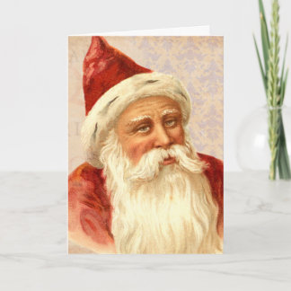 Vintage God jul Gammal Fashioned Santa Helgkort