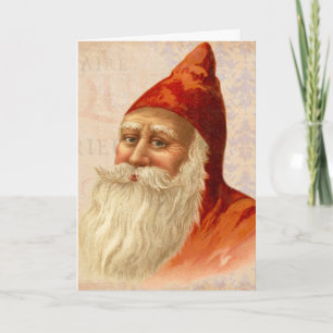 Vintage God jul Gammal Fashioned Santa Helgkort