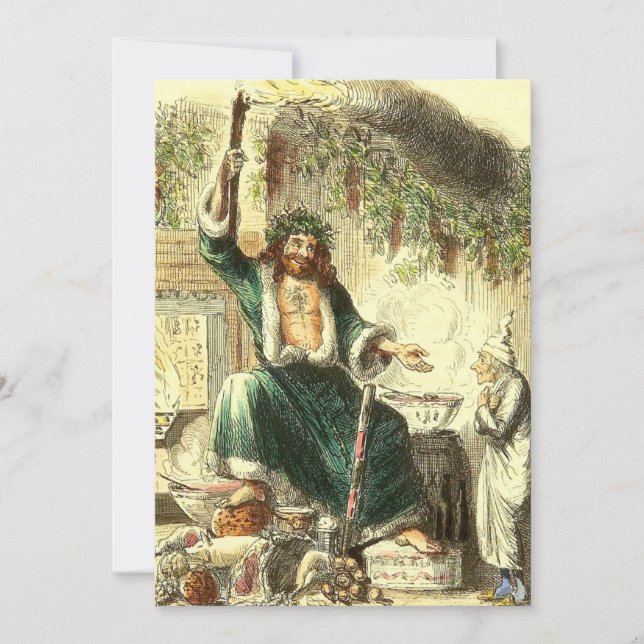 Vintage God Jul, Ghost of Julklapp Julkort (Framsida)