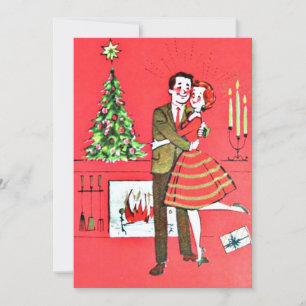 Vintage God jul, gift par Julkort