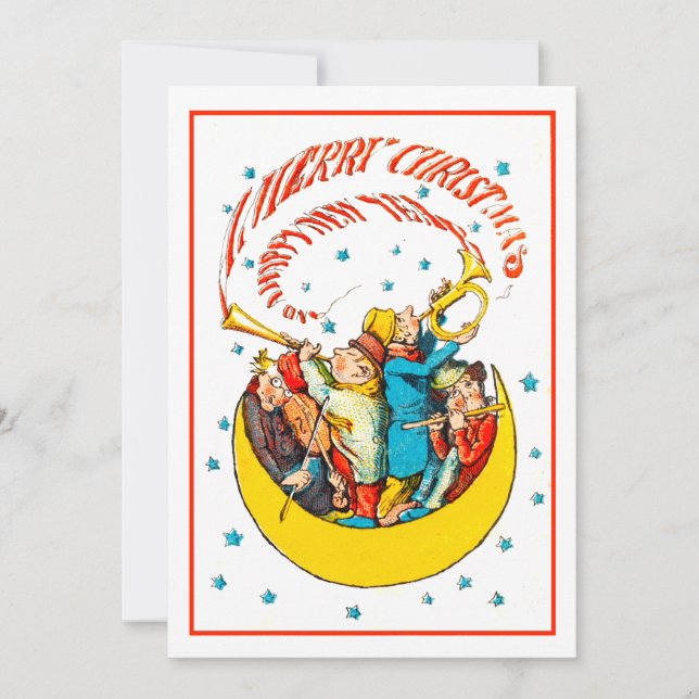 VINTAGE GOD JUL GOTT NYTT ÅR i MÅNE (Framsida)