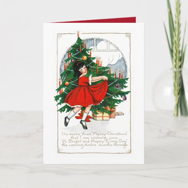VINTAGE GOD JUL GREETARD KORT (Framsida)
