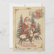 Vintage God jul, handritad, platt Helgdag