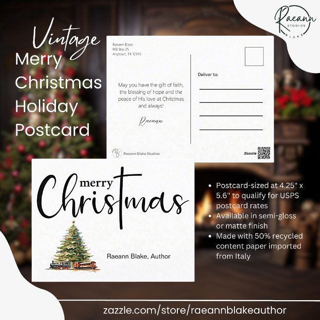 Vintage God jul Helgdag vykort (Skapare uppladdad)