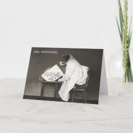 Vintage God Jul - Hund till Santa Tass Helgkort