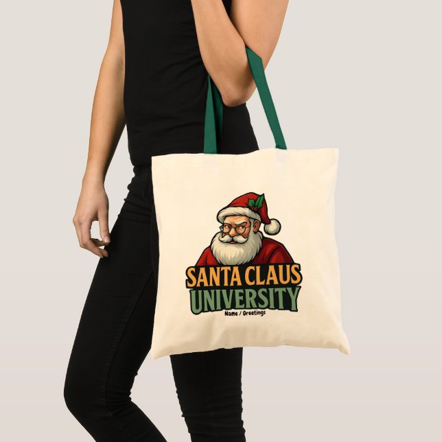 Vintage God jul Jultomten Universiteten Tygkasse (Framsida (produkt))