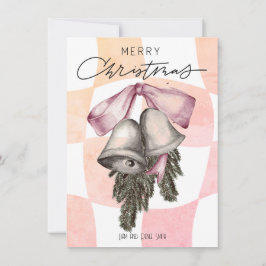 Vintage God Jul Klockor Slingor Jul Julkort