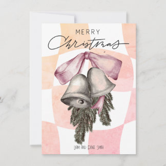 Vintage God Jul Klockor Slingor Jul Julkort