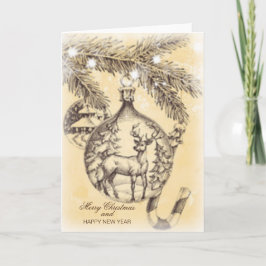 Vintage God Jul Kort