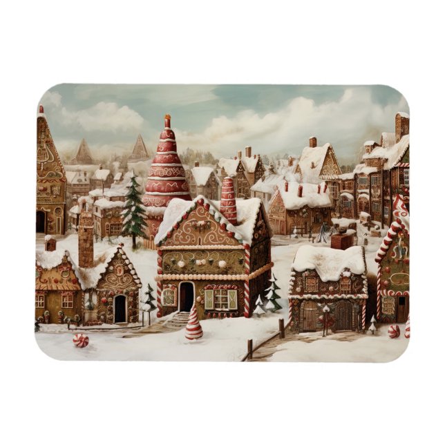 Vintage God jul Magnet (Horisontell)