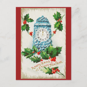 Vintage God jul och Gott nytt år Vykort