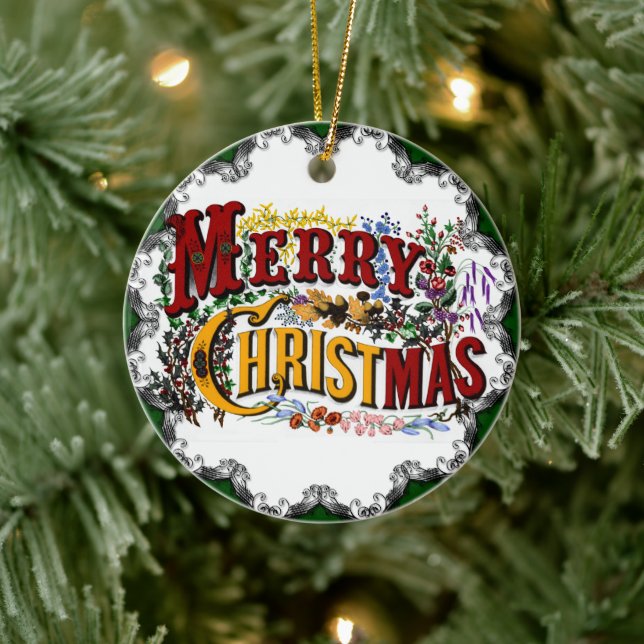 Vintage God jul Ornament (Träd)