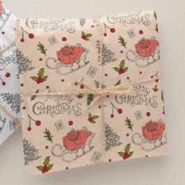 Vintage God jul Presentpapper
