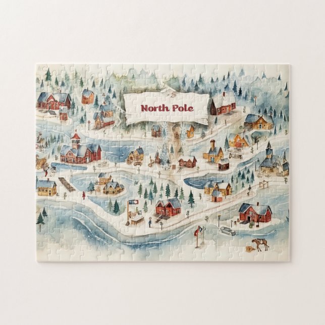 Vintage God jul Pussel (Horisontell)