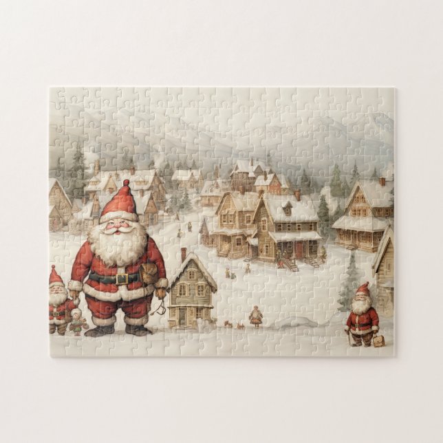 Vintage God jul Pussel (Horisontell)