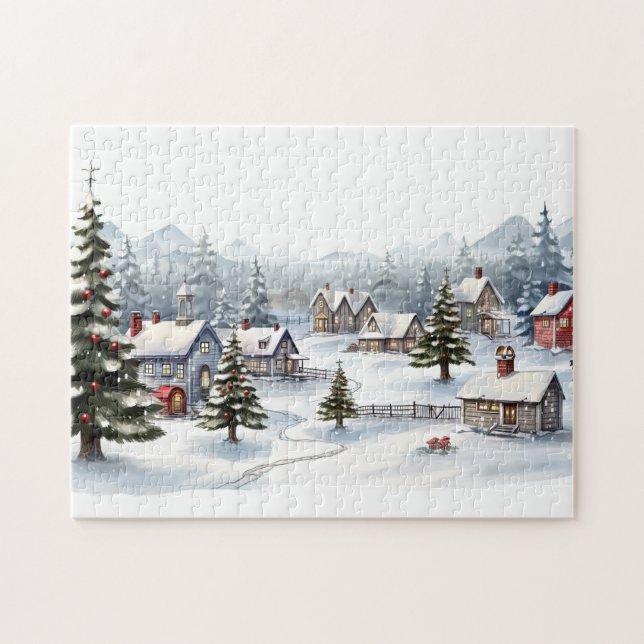 Vintage God jul Pussel (Horisontell)