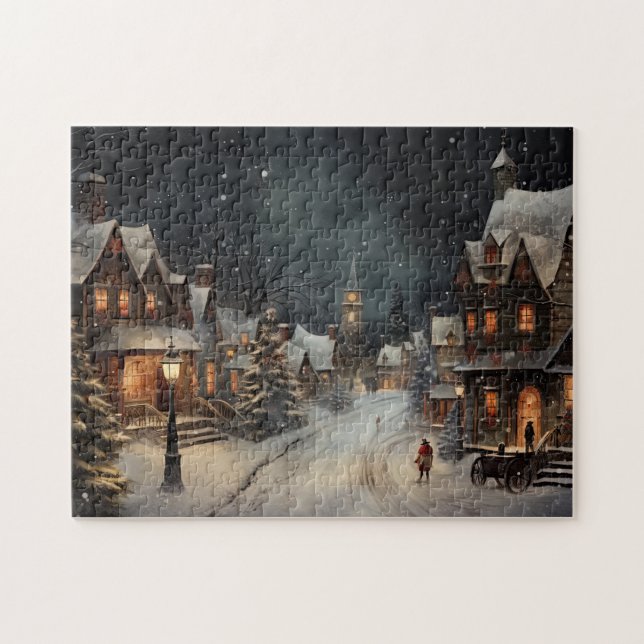 Vintage God jul Pussel (Horisontell)