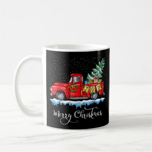 Vintage God jul Red Lastbil Old Fashioned Ch Kaffemugg