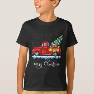 Vintage God jul Red Lastbil Old Fashioned Ch T Shirt
