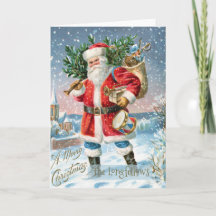 Vintage God Jul Santa