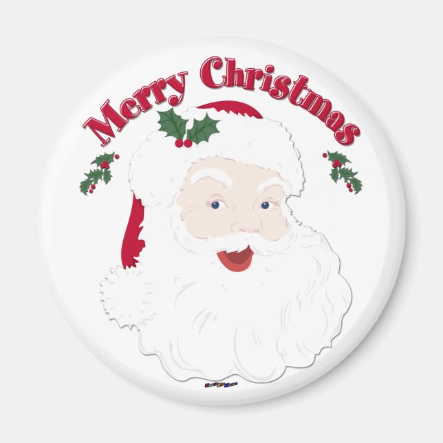 Vintage God jul Santa Magnet (Framsidan)