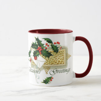 Vintage God Jul Season Greetings Mugg
