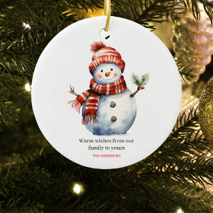 VINTAGE GOD JUL & SNÖGUBBAR JULGRANSPRYDNAD KERAMIK