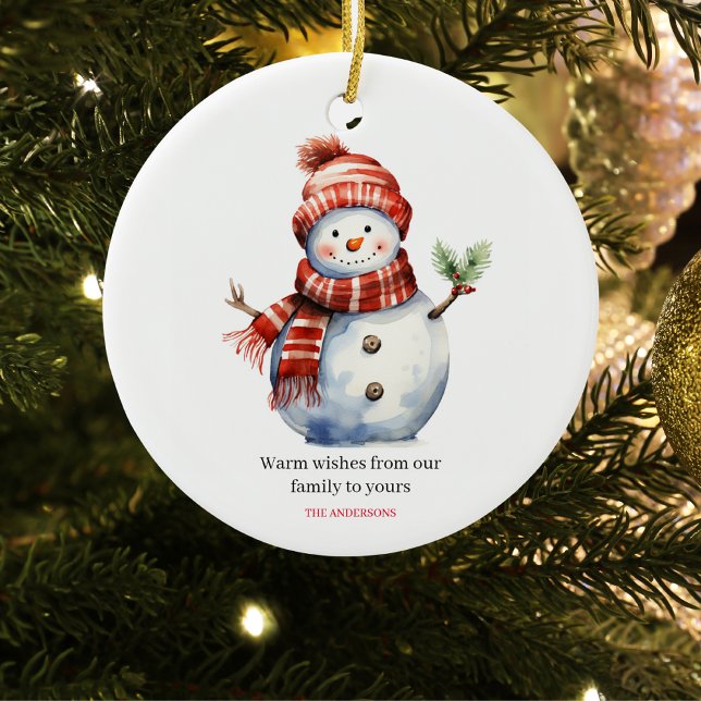 VINTAGE GOD JUL & SNÖGUBBAR JULGRANSPRYDNAD KERAMIK (Skapare uppladdad)