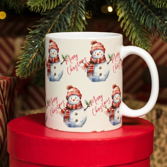 VINTAGE GOD JUL & SNÖGUBBAR KAFFEMUGG (Skapare uppladdad)
