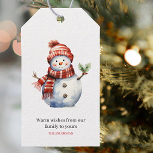 VINTAGE GOD JUL & SNÖGUBBAR PRESENTETIKETT