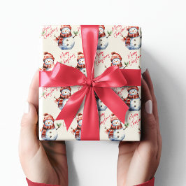 VINTAGE GOD JUL & SNÖGUBBAR PRESENTPAPPER