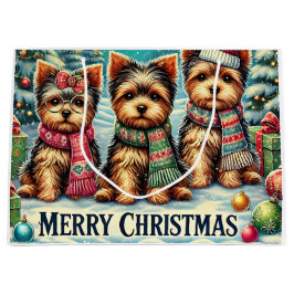 Vintage God jul Terrier Yorskhire Yorkie
