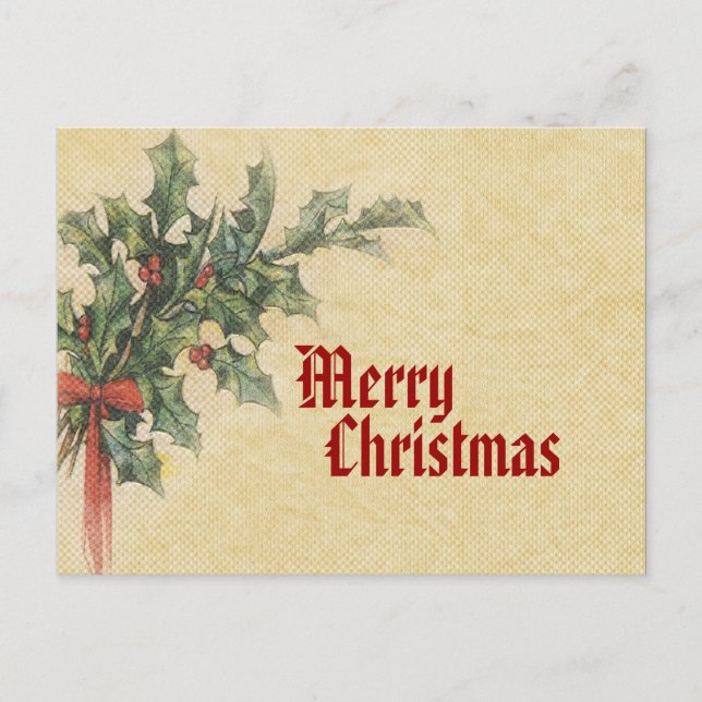 Vintage God jul vykort (Framsida)