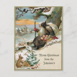 Vintage God jul vykort