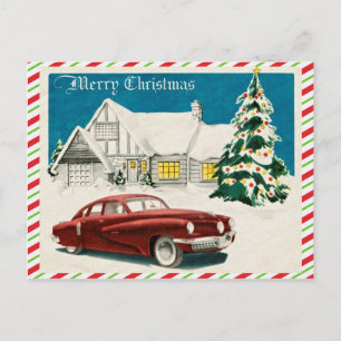 Vintage God Jul Vykort